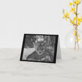 Wordend de Obsidian Vlinder - notecard Kaart (Gele Bloem)