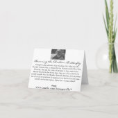 Wordend de Obsidian Vlinder - notecard Kaart (Achterkant)