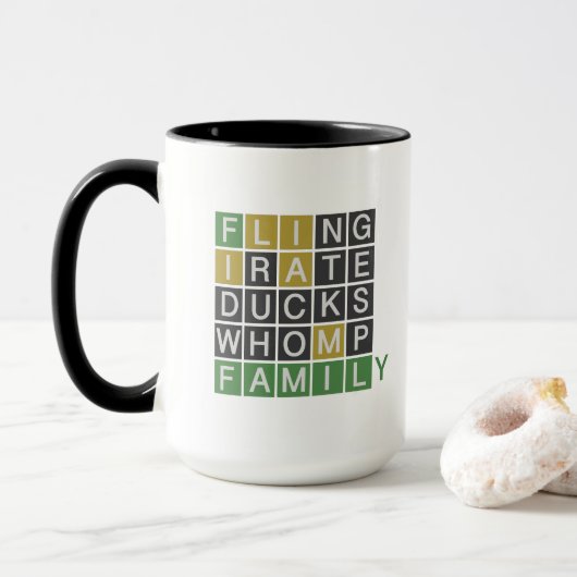 Wordle Family Mug (Avec donut)