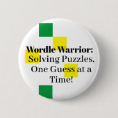 Wordle puzzel oplosser pin badge ronde button 5,7 cm (Voorkant)