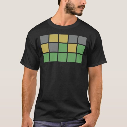 Wordle Puzzle Jeu classique T-shirt (Devant)