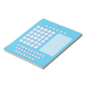 Wordle Scratch Pad Notitieblok - blauw (Gedraaid)
