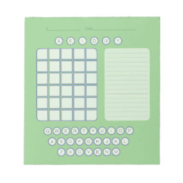 Wordle Scratch Pad Notitieblok - Green