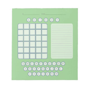 Wordle Scratch Pad Notitieblok - Green