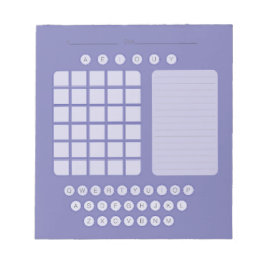 Wordle Scratch Pad Notitieblok - Lavender