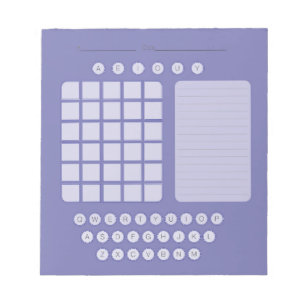 Wordle Scratch Pad Notitieblok - Lavender