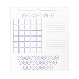 Wordle Scratch Pad Notitieblok - Wit