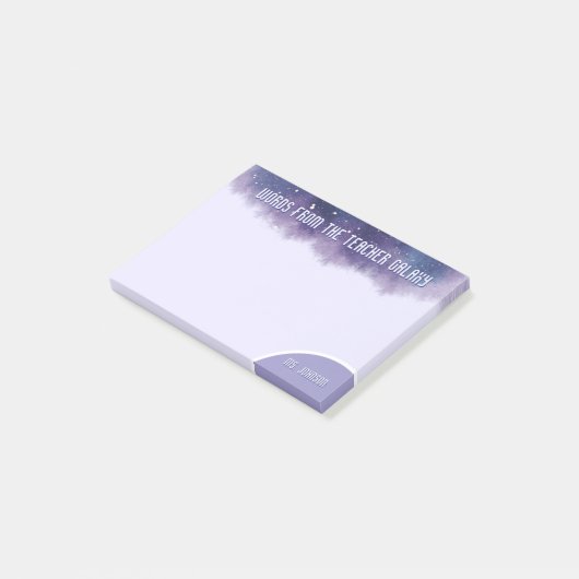 Words From the Teacher Galaxy Customizable Post-it® Notes (Schuin)