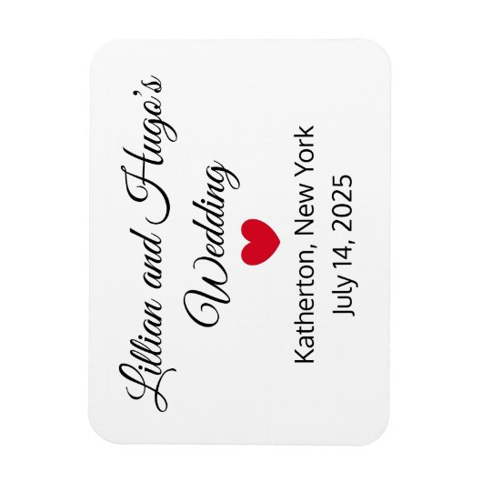 Words & Heart Mariage Magnet (Vertical)