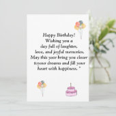 Words of congratulations for the happy birthday o Kaart (Staand voorkant)