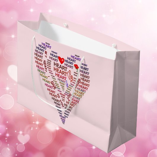 Words of Heart Large Cadeau Sac
