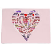 Words of Heart Large Cadeau Sac (Devant)