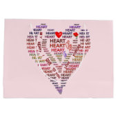 Words of Heart Large Cadeau Sac (Dos)