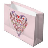 Words of Heart Large Cadeau Sac (Devant Angle)