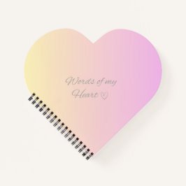 "words of my heart",Spiral Notebook Notitieboek