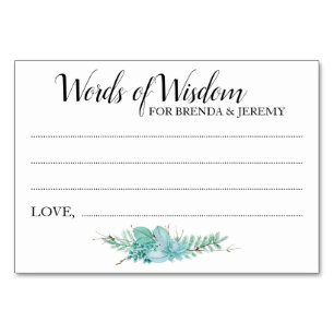 Words of Wisdom Mariage Conseils Cartes - Sylvie