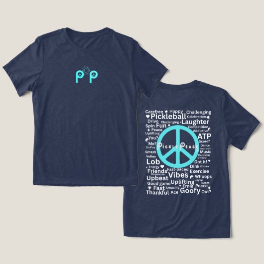 Words Pickle Peace Tri-Blend Shirt (Ontwerp Voorkant & Achterkant)