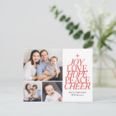 Words Tree EDITABLE COULEUR Holiday Carte postale (Debout devant)