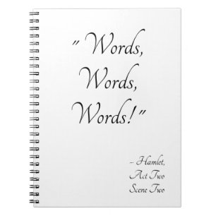 "Words, Words, Words" Hamlet Quote Journal Notitieboek