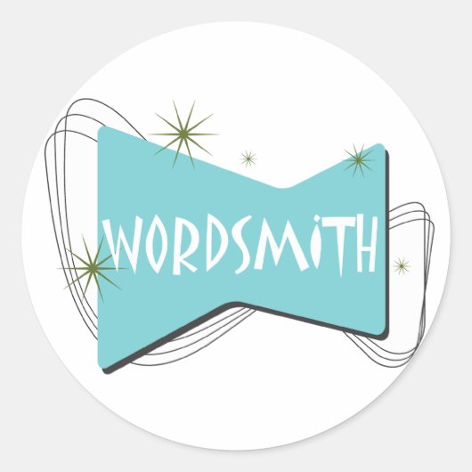 Wordsmith Ronde Sticker (Voorkant)