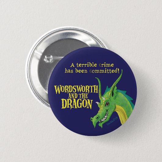 Wordsworth & Dragon Round Button (Voorkant /achterkant)