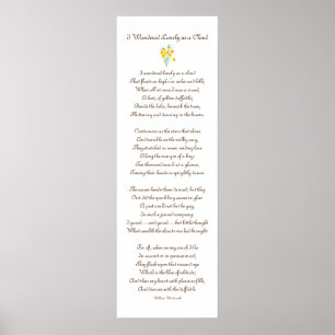 Wordsworth Poem I Wandering Lonely as a cloud Poster