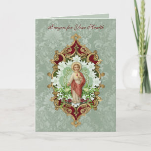 Wordt beter Religieus Jezus Maria Memorare Gebed Kaart