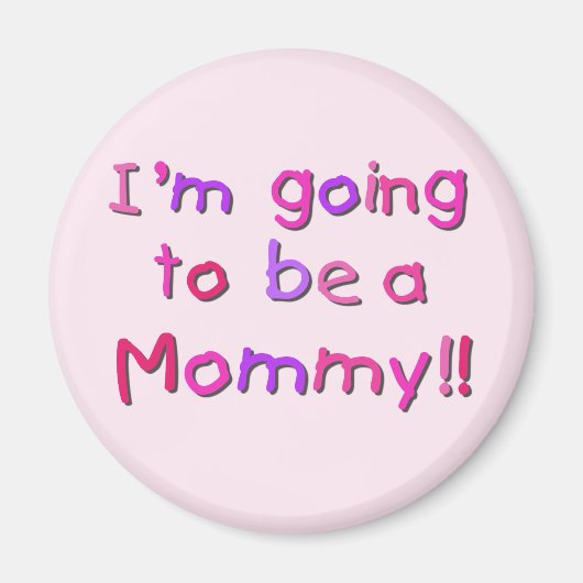 Wordt een mama - Roze en Paarse Magneet (Voorkant)