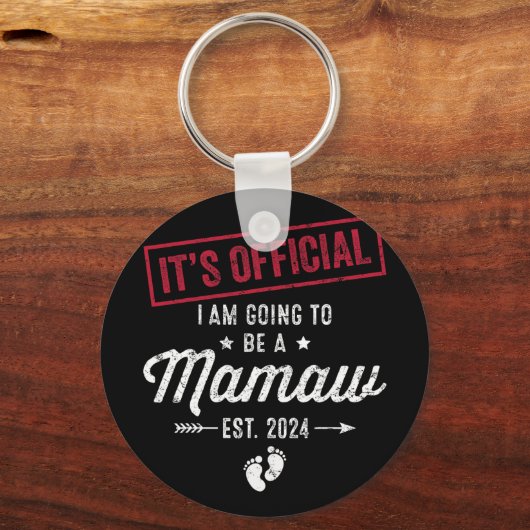 Wordt een Mamaw eerste Moederdag nieuwe mama Sleutelhanger (Voorkant)