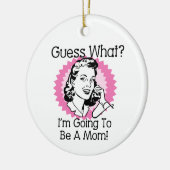 Wordt een roze mama keramisch ornament (Links)