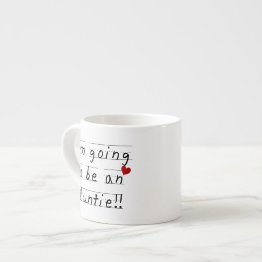 Wordt een tante Kind Print Tshirts en geschenken Espresso Kop (Voorkant links)