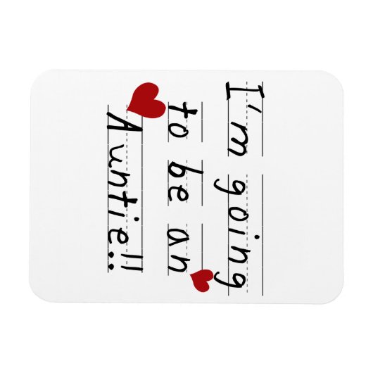 Wordt een tante Kind Print Tshirts en geschenken Magneet (Horizontaal)