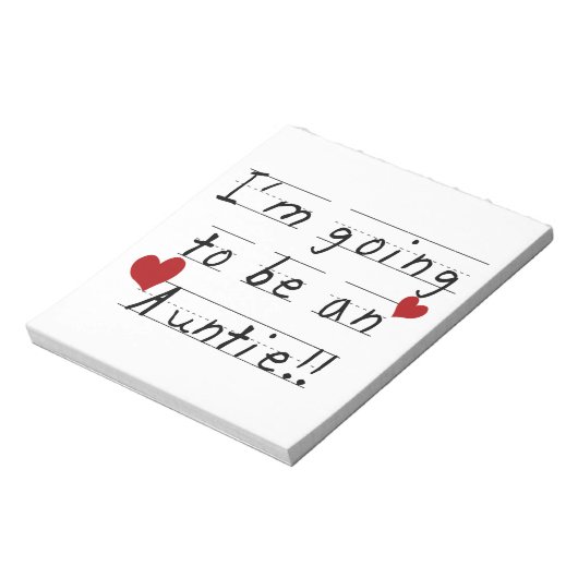 Wordt een tante Kind Print Tshirts en geschenken Notitieblok (Gedraaid)