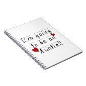 Wordt een tante Kind Print Tshirts en geschenken Notitieboek (Rechterzijde)