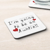 Wordt een tante Kind Print Tshirts en geschenken Onderzetter (Linkerzijde)