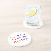 Wordt een tante Primary Colours Gifts Zandsteen Onderzetter (Zijkant)