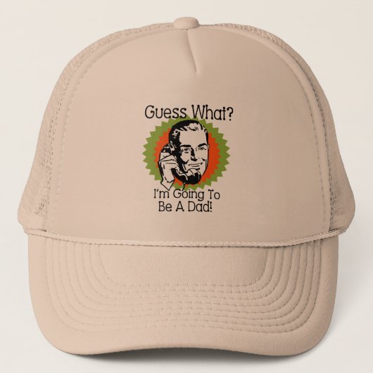 Wordt een vader Oranje groen Trucker Pet (Voorkant)