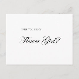 Wordt je mijn Bloemenmeisje-voorstel-kaart? Briefkaart