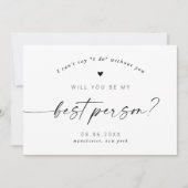 Wordt jij mijn beste Persoon Elegant Script? Kaart (Voorkant)