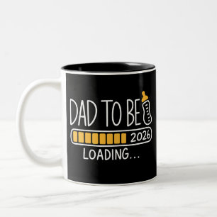 Wordt papa 2026 Bevorderd tot papa Nieuwe vader Tweekleurige Koffiemok