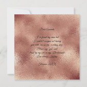 Wordt u mijn bruidsroze goudRoos glas Lux? Kaart (Achterkant)