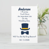 Wordt u mijn ringdrager klassieke stijl kaart (Staand voorkant)