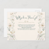 Wordt u onze Bloemenmeisje - Voorstel Briefkaart (Voorkant / Achterkant)