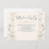 Wordt u onze page boy - voorstel briefkaart (Voorkant / Achterkant)