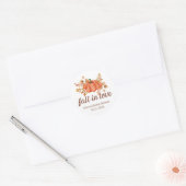 Wordt verliefd Pompoen Herfst Bruidsdiner  Ronde Sticker (Envelop)