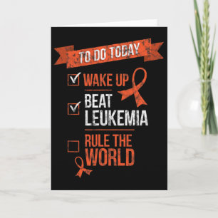 Wordt wakker, leukemie verslaan en regeer de werel kaart