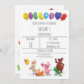 WordWorld Party uitnodigen Kaart (Voorkant / Achterkant)