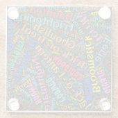 Wordy Halloween Glazen Onderzetter (Achterkant)