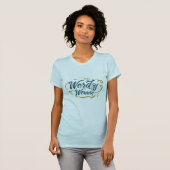 Wordy Woman (Jersey, blauw) T-shirt (Voorkant volledig)