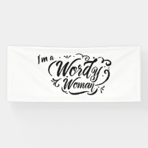 Wordy Woman Vinyl Banner 2.5'x6'